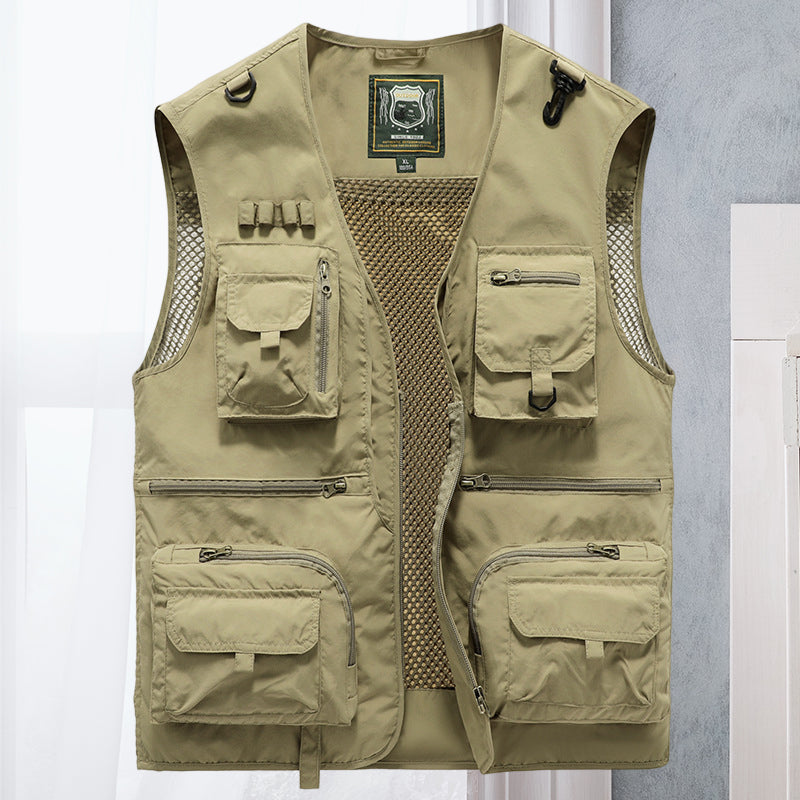 Anton | Cargo-vest i mesh med lommer