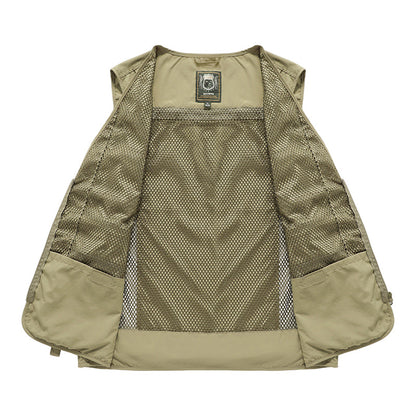 Anton | Cargo-vest i mesh med lommer