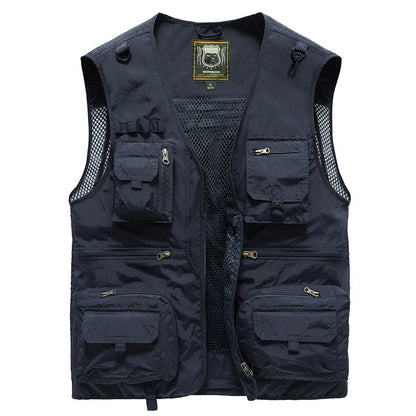 Anton | Cargo-vest i mesh med lommer