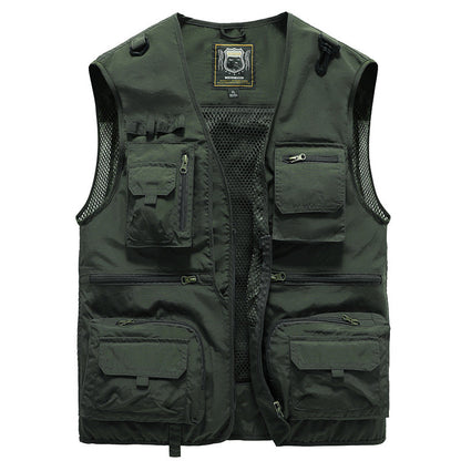 Anton | Cargo-vest i mesh med lommer