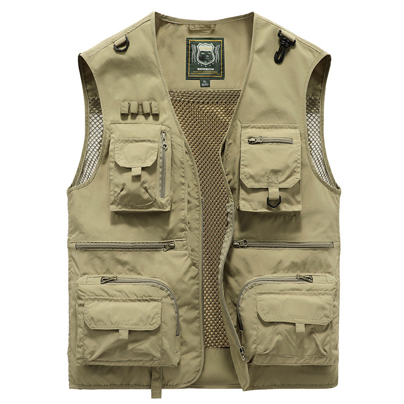 Anton | Cargo-vest i mesh med lommer